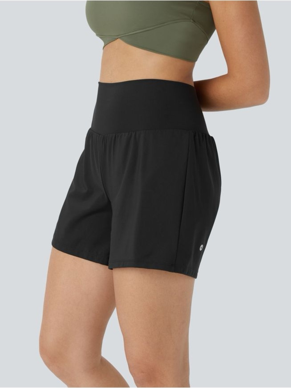 Halara High Waisted 2-in-1 InstantCool Yoga Shorts
